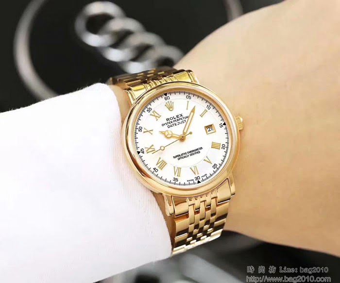 ROLEX勞力士 最新經典羅馬字面 男裝鋼帶 進口全自動機械 男士腕表 30米防水  wssb4760